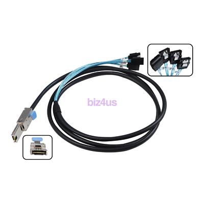 Mini SAS SFF-8088 to 4x SATA 7Pin Mini-SAS Male TO SATA Adapter Cable 2M 6.6ft