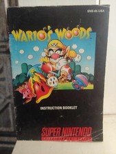WARIO'S WOODS Super Nintendo SNES Game Original 1994 Instruction Booklet ONLY 