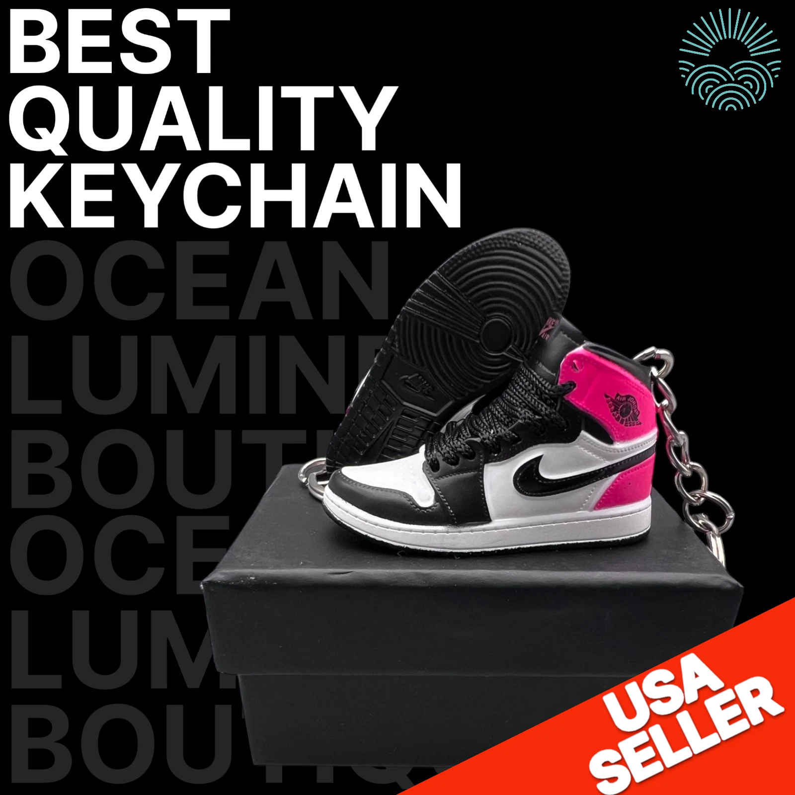 Porte clés Mini Baskets Air Jordan 3D, Baskets Basket de Collection, Options Boîte