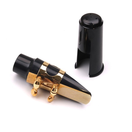Portable Alto Saxophone Mouthpiece with Sax Mouthpiece Cap + Clip + Reed + Pads - Picture 8 of 10