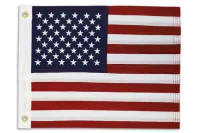 USA 12x18in Grommeted Embroidered Flag for Outdoor & Indoor Display
