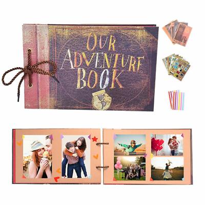 A Selected 80 Pages Retro Our Adventure Book Scrapbook Photo Album From