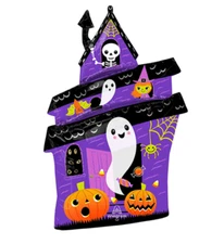 Halloween Helium Balloon, Halloween Haunted House Supershape 32" Foil Balloon