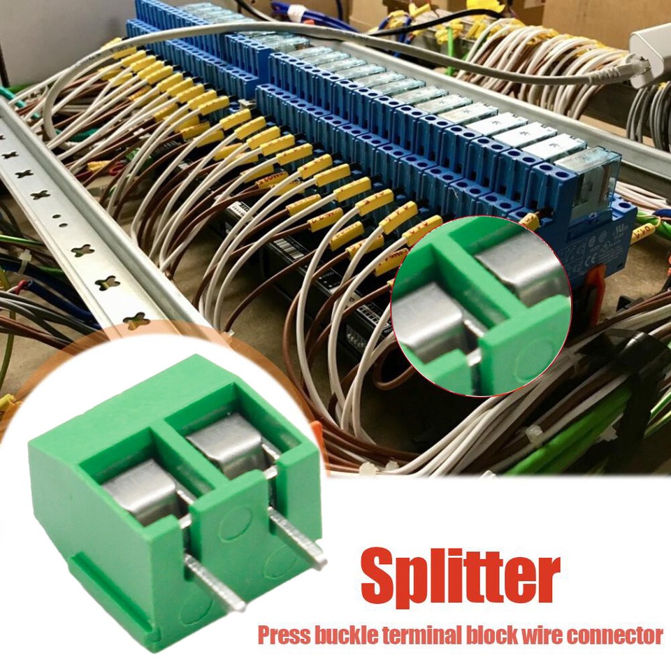 10Pcs KF301 PCB Mount Screw Terminal Block Connector Pitch 5.0mm (2P