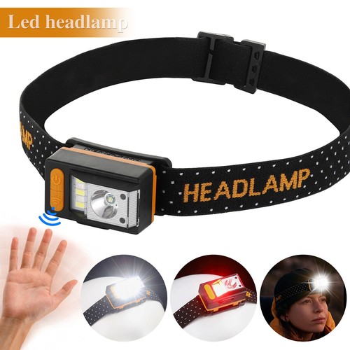 Headlamp LED USB-C rechargeable, red light headlamp with 7 light modes camping - Picture 2 of 11