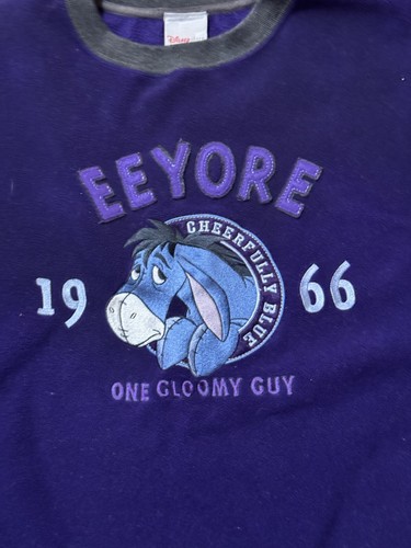 VTG Disney Sweatshirt XL Purple Pullover EEYORE TV Movie - Picture 2 of 5