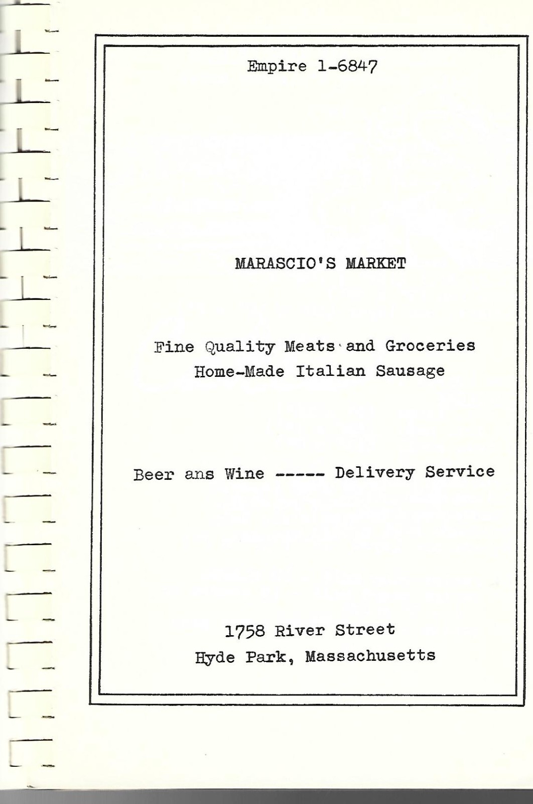 BOSTON, MASSACHUSETTS COOKBOOK ST ANNE CHURCH READVILLE 1962