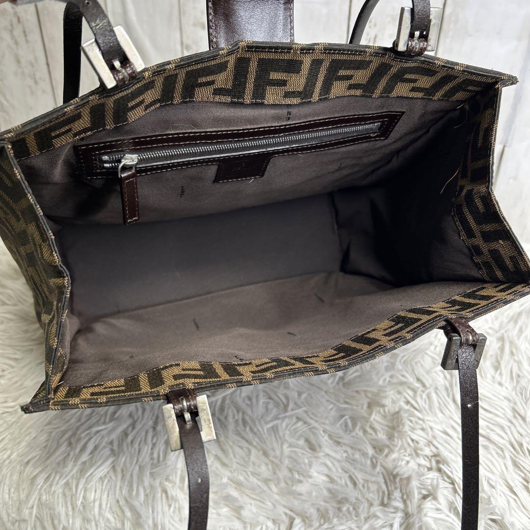 Fendi Mamma Bucket Tote Bag Shoulder Bag Leather Brown Zucca Fendi Mamma Bucket Tote Bag Shoulder Bag Leather Brown Zucca