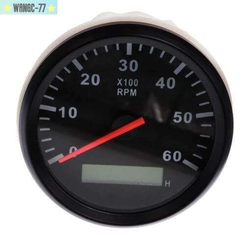 Tacómetro marino para coche medidor de barco reloj digital impermeable 6000 RPM 316L 85 mm Foto 4 de 4