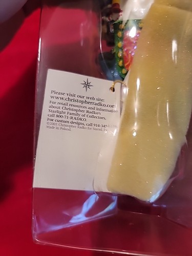 Vintage Christopher Radko Ornament 2001 Snowman Frosty Gifts Galore 5.5” New - Picture 9 of 9