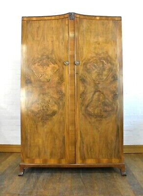 Buy Antique Vintage Walnut Queen Anne Style Double Door Wardrobe