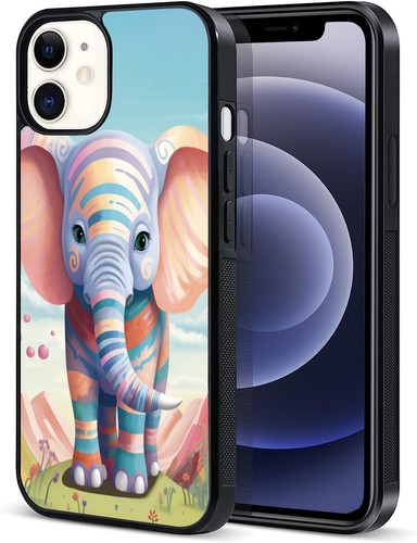 textured Cute tribal elephant TPU Cover For Apple iPhone For Samsung - Picture 24 of 25