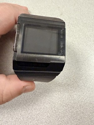 RARE DIGITAL LCD DIESEL DZ-7150 BLACK WATCH Needs Battery