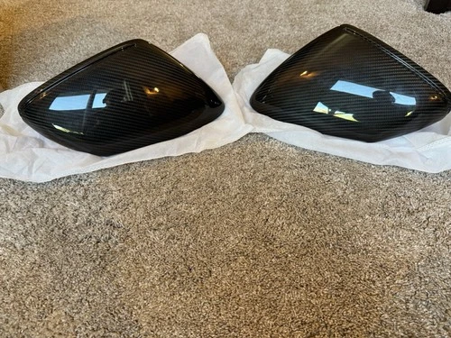 Porsche 911 Carbon Door Mirror Cover Caps 992-857-528-H-A3G 992-857-527-H-A3G