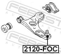 Fits FEBEST 2120-FOC BALL JOINT, FRONT LOWER CONTROL ARM FORD FOCUS C ⭐UK Stock⭐ - Picture 3 of 9