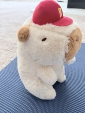 Capybara Plush With Red D Hat Stuffed Animal Toy Soft Plush Preowned