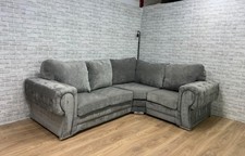 Grey Large Verona L shape Corner Sofa - DELIVERY AVAILABLE