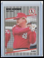 1989 Fleer Glossy - Bob Horner #452