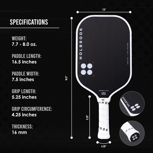 Power Pro E Pickleball Paddle - USAPA Approved, Carbon Fiber, Superior Control - Picture 6 of 9