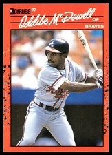 Oddibe McDowell 1990 Donruss #340 Braves MLB READ FREE SHIPPING AutographDen