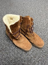 True Vintage Sheepskin Boots Sherpa Lined 1970s Morlands England Leather Size 9