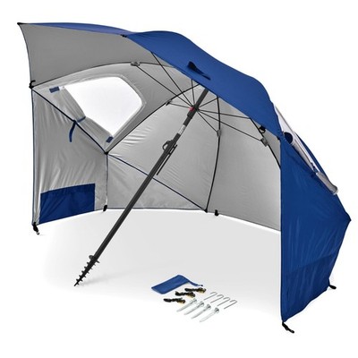 UPF50+ Beach Umbrella Shelter with Side Panels Tilt Pole, Sand Anchor, Carry Bag