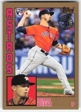 Dean Deetz 2019 Topps #84R-DD 1984 Topps Baseball 35th Gold #/50 51485