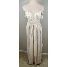 Reformation Jayde Off the Shoulder Ruched Prosecco Maxi Dress Size 6