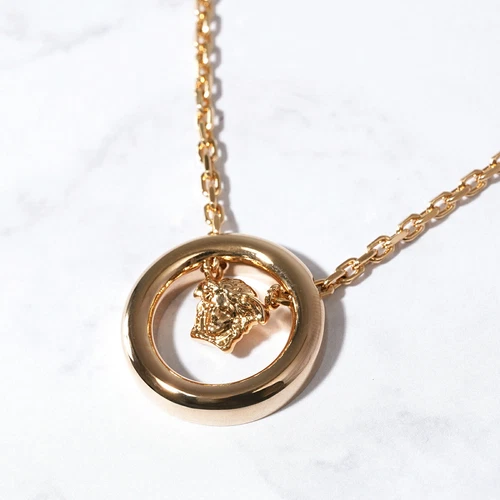 collana versace oro Greca Medusa 1A00620 mai usata con scatola accessori unisex Auth