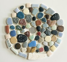 sea glass pottery Tile from Japan Surf-Tumbled Beach Glass