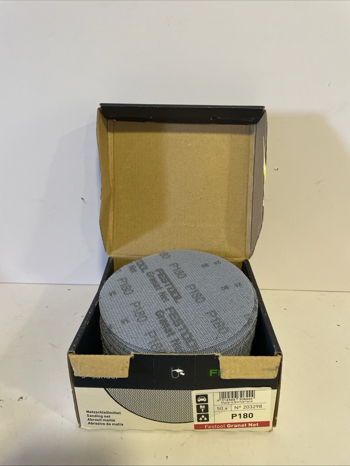 Festool 203298 50pk Abrasive GRANAT NET STF 125mm D125 P180 GR NET/50
