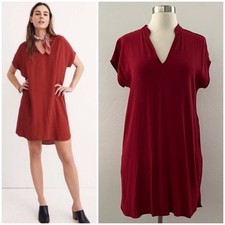 Madewell Bicoastal Dress Women's XS Red Pockets Mini Casual Minimalist
