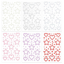 Face Gems, Self Adhesive Face Gems for Women 3D Star Heart Shape Jewels Face Rhi