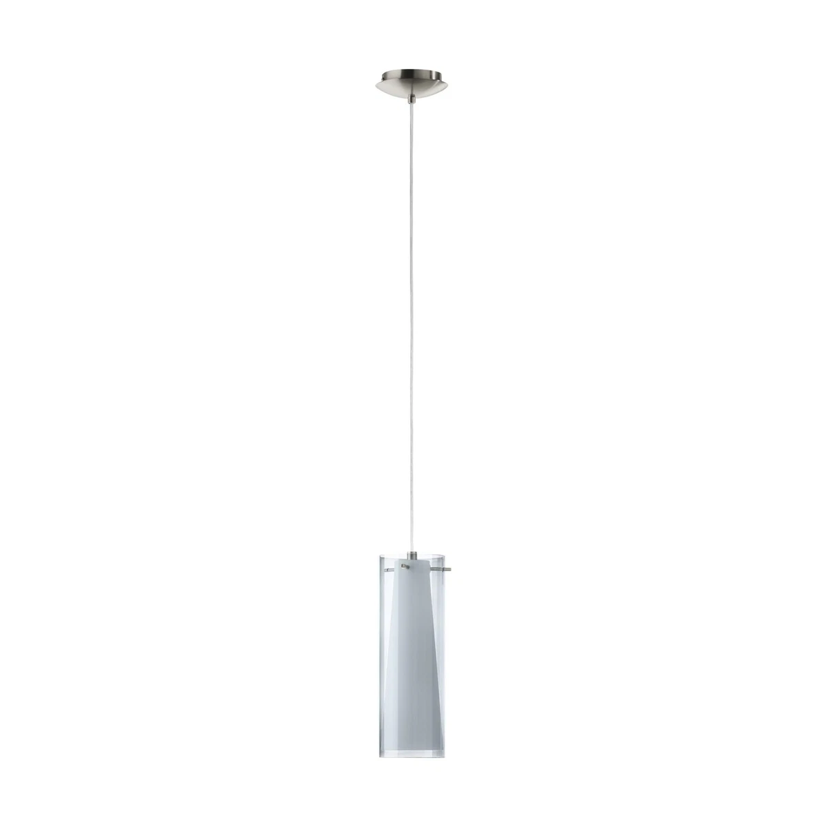 Eglo Fres 2 Lampada Da Soffitto Moderna Con Luci LED Integrate - Cromo/Trasparente/Bianco, IP20, Dimensioni 25x8.5x6.5 Cm