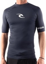 RIP CURL AMAZON Men's Tight Fit S/S Rashguard - Navy - Medium - NWT