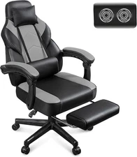 Gaming Chair for Adults Ergonomic Massage Lumbar Support with Footrest