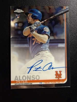 PETE ALONSO 2019 TOPPS CHROME ROOKIE AUTO #RA-PA METS Q1887