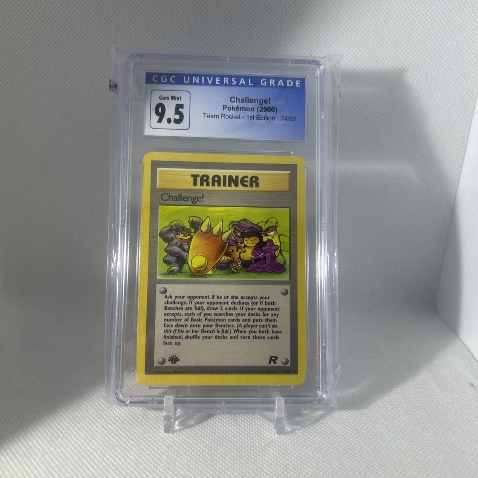 Pokémon TCG Challenge! Team Rocket 74/82 Regular 1st Edition. Cgc 9.5 Old