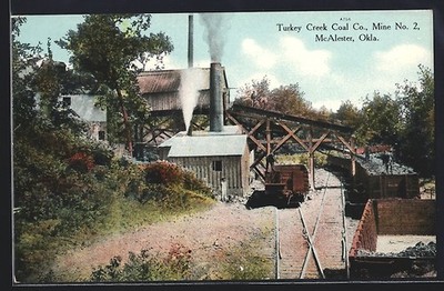 Ansichtskarte McAlester, OK, Turkey Creek Coal Co., Mine No. 2 
