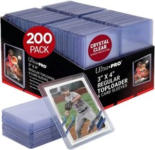 Ultra Pro - 3" x 4" Clear Regular Toploaders  Card Sleeves  200 Pack Bundle