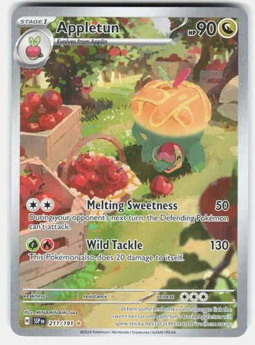 Appletun Holo Illustration Rare SV08: Surging Sparks 211/191 NM