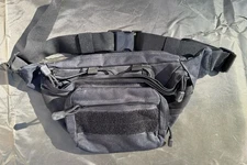 Tactical Concealed Carry Bag Fanny Pack, Crossbody Black Hiking EUC