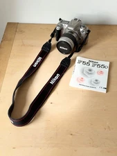 Nikon F55 Silver SLR Film Camera w/ Manual