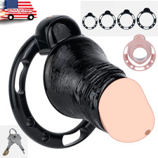SM Resin Male Chastity Cage Device Hollow Restraints Lockable with 4 Sizes Ring