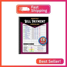 Monthly Bill Payment Checklist: Bill Tracker Notebook, The 4-Year Guide for Fami