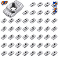 Hammerkopfmutter 6Mm M4 Gewinde 50 StüCk Kohlenstoffstahl FüR Aluminiumprofil