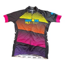 Ironman 70.3 Oceanside Zoot Cycling Jersey S Black Rainbow Triathalon READ