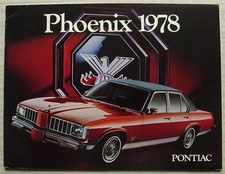 PONTIAC PHOENIX Canada Car Sales Brochure For 1978 #GM4889 LJ Coupe HATCHBACK