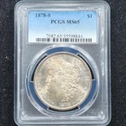 Silver 1878-S Morgan $1 Dollar | PCGS MS65 Gem BU