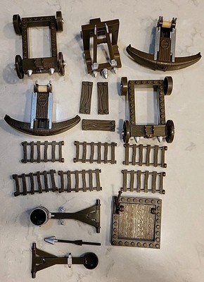 Mega Bloks Dragons Parts 18 Pieces Lot Ladders Planks weapons